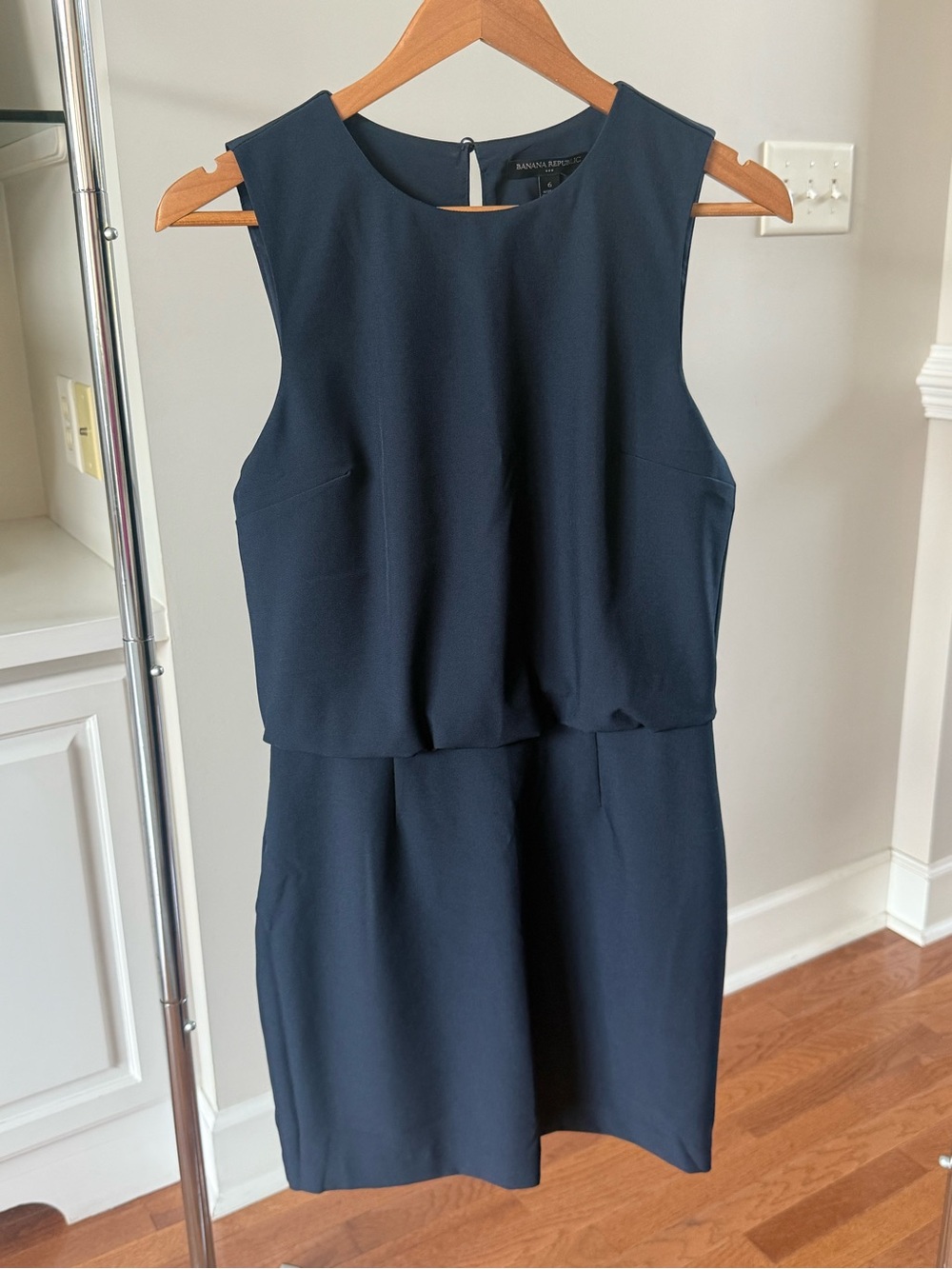 Banana Republic Navy Sleeveless Shift Dress